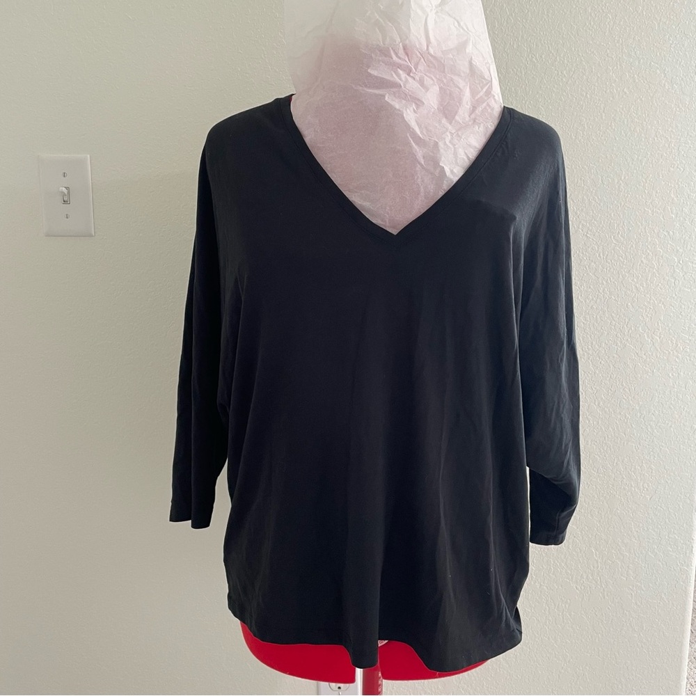 Victoria Sport Black V-Neck Women's Top
